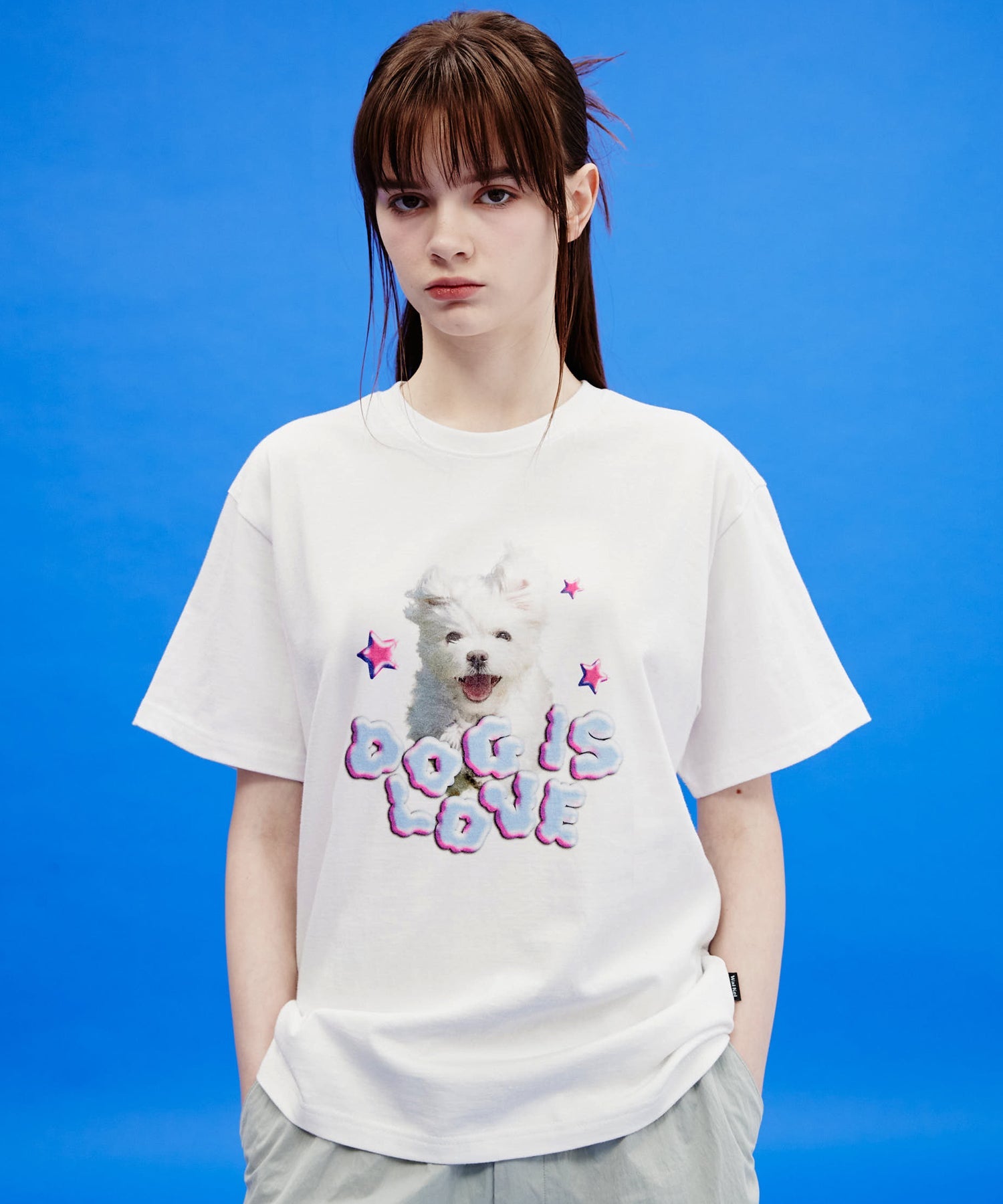 [Wai Kei] Dog is love 雲半袖Tシャツ ホワイト - コクモト KOCUMOTO