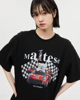 [Wai Kei]マルチーズレーサー半袖Tシャツブラック - コクモト KOCUMOTO