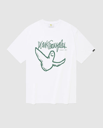 [WHAT IT ISNT] M/G One Tone Big Angel Short Sleeve 2色 デイリー 韓国人気 男女共用 - コクモト KOCUMOTO