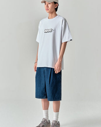 [WHAT IT ISNT] Tone On Tone Typo Logo Short Sleeve 3色 デイリー 韓国人気 男女共用 - コクモト KOCUMOTO