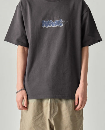 [WHAT IT ISNT] Tone On Tone Typo Logo Short Sleeve 3色 デイリー 韓国人気 男女共用 - コクモト KOCUMOTO