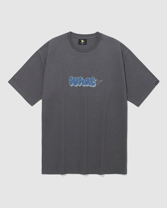 [WHAT IT ISNT] Tone On Tone Typo Logo Short Sleeve 3色 デイリー 韓国人気 男女共用 - コクモト KOCUMOTO