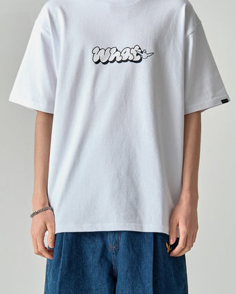 [WHAT IT ISNT] Tone On Tone Typo Logo Short Sleeve 3色 デイリー 韓国人気 男女共用 - コクモト KOCUMOTO