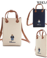 [WHO.A.U] Steve Mini Canvas Square Crossbody Bag 2色 新商品 韓国ファッション 韓国人気 - コクモト KOCUMOTO