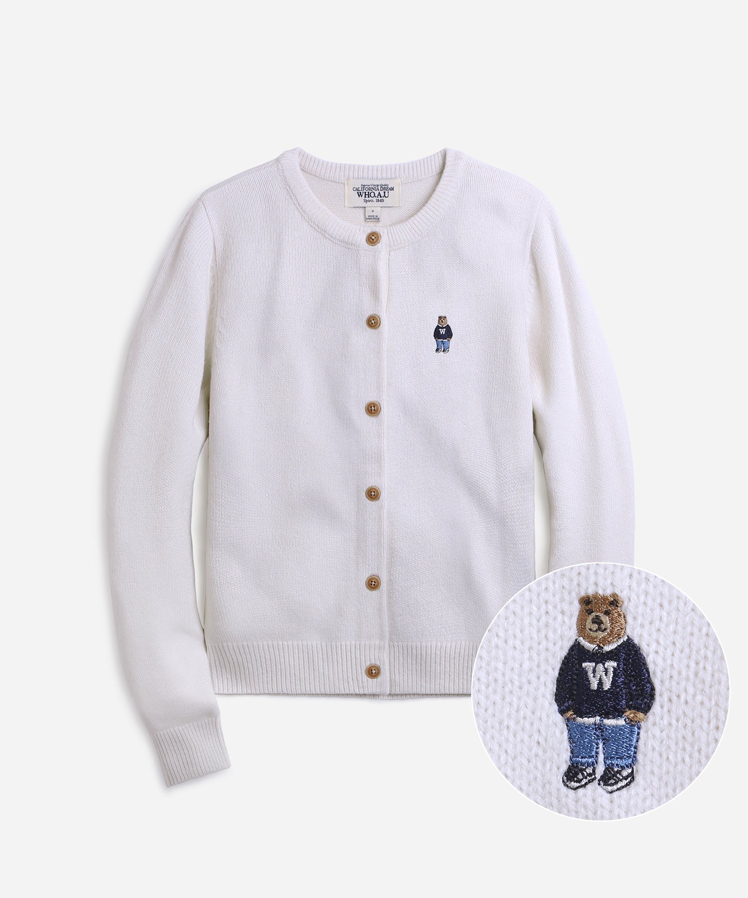 [WHO.A.U] Steve R-neck cardigan 4色 新商品 韓国ファッション 韓国人気 女性服 肝節期 日常服 ストリートファッション 学生ファッション カジュアル - コクモト KOCUMOTO