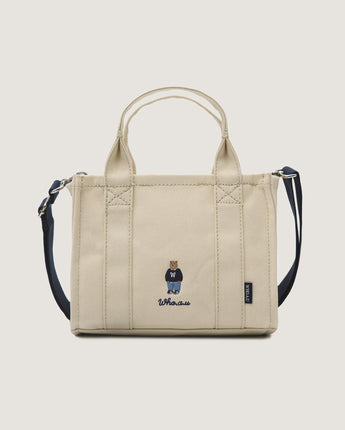 [WHO.A.U] Steve square canvas tote bag (S) 3色 新商品 韓国ファッション 韓国人気 - コクモト KOCUMOTO