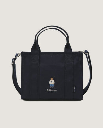 [WHO.A.U] Steve square canvas tote bag (S) 3色 新商品 韓国ファッション 韓国人気 - コクモト KOCUMOTO