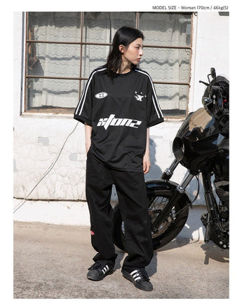 [XTONZ] Sporty round short sleeve t-shirt 3色 大学生ファッション/韓国ファッション/人気ブランド/ 男女共用/カップル - コクモト KOCUMOTO