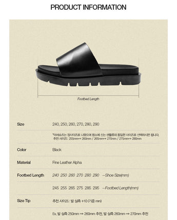 [YASE] Office sandals leather black 549 - コクモト KOCUMOTO