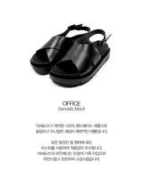 [YASE] Office sandals leather black 549 - コクモト KOCUMOTO