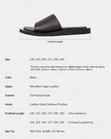 [YASE] Office slide leather black 547 - コクモト KOCUMOTO