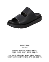 [YASE] Santorini slide leather black 551 - コクモト KOCUMOTO