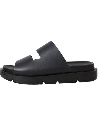 [YASE] Santorini slide leather black 551 - コクモト KOCUMOTO