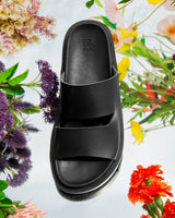 [YASE] Santorini slide leather black 551 - コクモト KOCUMOTO